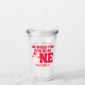 クリスマスオハイドーおもしろいファースト誕生日 アクリルタンブラー (裏面)