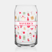 クリスマスオハイドーおもしろいファースト誕生日 ガラス缶 (裏面)