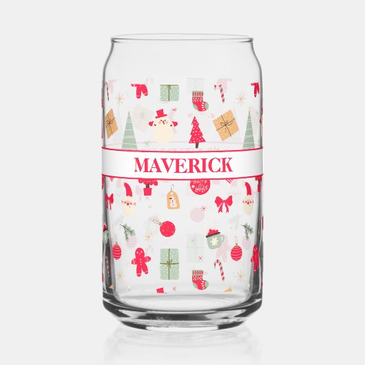 クリスマスオハイドーおもしろいファースト誕生日 ガラス缶 (裏面)