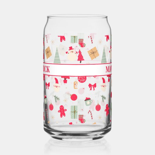 クリスマスオハイドーおもしろいファースト誕生日 ガラス缶 (右)