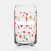 クリスマスオハイドーおもしろいファースト誕生日 ガラス缶 (左)