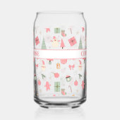 クリスマスオハイドーおもしろいファースト誕生日 ガラス缶 (左)