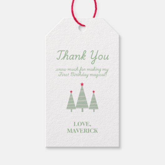 クリスマスオハイドーおもしろいファースト誕生日 ギフトタグ (正面)