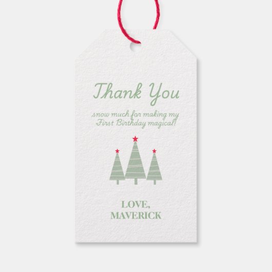 クリスマスオハイドーおもしろいファースト誕生日 ギフトタグ (裏面)