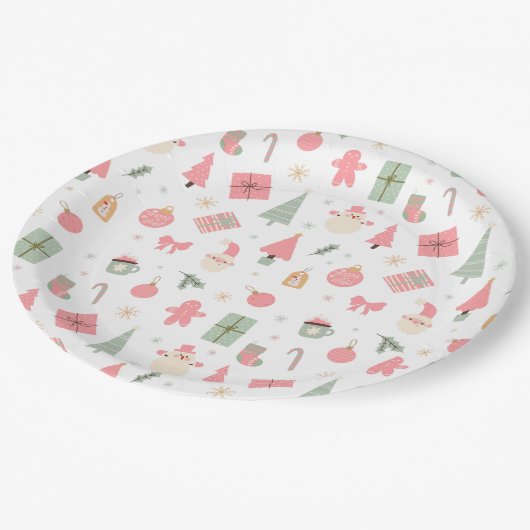 クリスマスオハイドーおもしろいファースト誕生日 ペーパープレート (アングル)