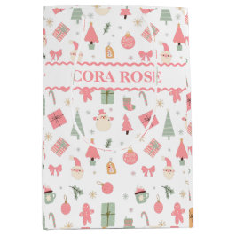 クリスマスオハイドーおもしろいファースト誕生日 ミディアムペーパーバッグ