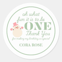 クリスマスオハイドーおもしろいファースト誕生日 ラウンドシール