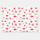 クリスマスオハイドーおもしろいファースト誕生日 ラッピングペーパーシート (正面3)