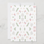 クリスマスオハイドーおもしろいファースト誕生日 招待状 (裏面)