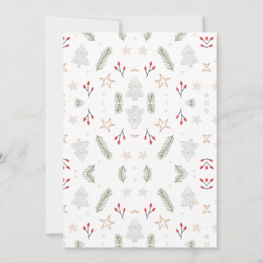 クリスマスオハイドーおもしろいファースト誕生日 招待状 (裏面)