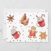 クリスマスオハイドーおもしろいファースト誕生日 招待状 (裏面)