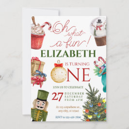 クリスマスオハイドーおもしろいファースト誕生日 招待状