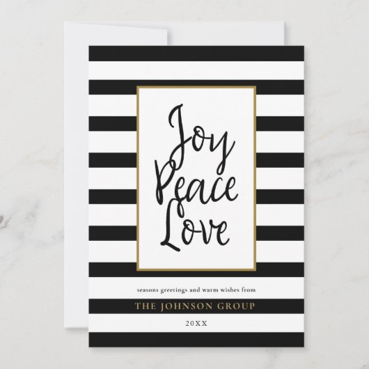 クリスマスオフィスジョイピースラブホリデーカード シーズンカード (正面)