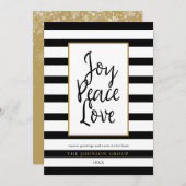 クリスマスオフィスジョイピースラブホリデーカード シーズンカード (正面/裏面)