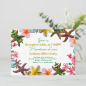 クリスマスオフィスパーティールアウ(ハワイ式宴会)縁どStarfish 招待状 (スタンド正面)