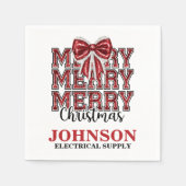 クリスマスオフィスパーティー スタンダードカクテルナプキン (正面)