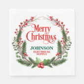 クリスマスオフィスパーティー スタンダードランチョンナプキン (正面)