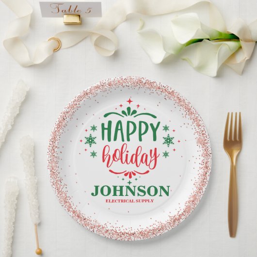 クリスマスオフィスパーティー ペーパープレート (ウェディング)