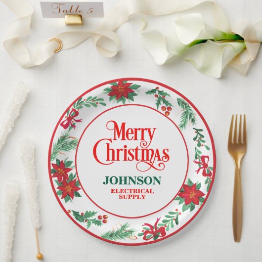 クリスマスオフィスパーティー ペーパープレート (ウェディング)