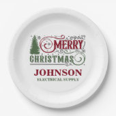 クリスマスオフィスパーティー ペーパープレート (正面)