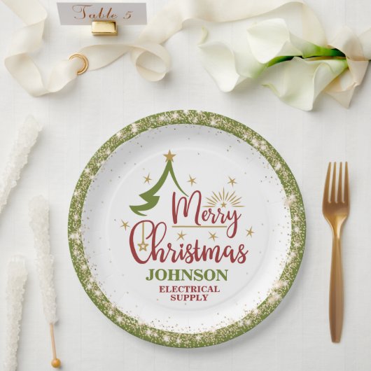 クリスマスオフィスパーティー ペーパープレート (ウェディング)