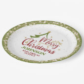 クリスマスオフィスパーティー ペーパープレート (アングル)