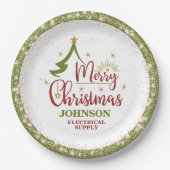 クリスマスオフィスパーティー ペーパープレート (正面)