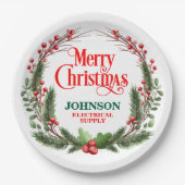 クリスマスオフィスパーティー ペーパープレート (正面)