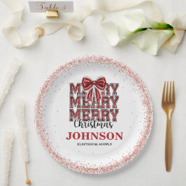 クリスマスオフィスパーティー ペーパープレート