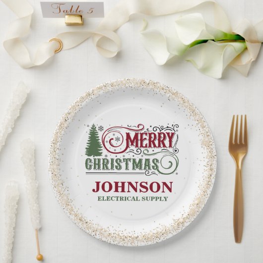 クリスマスオフィスパーティー ペーパープレート (ウェディング)