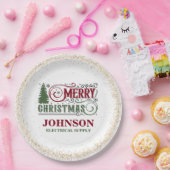 クリスマスオフィスパーティー ペーパープレート (パーティー)