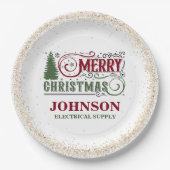 クリスマスオフィスパーティー ペーパープレート (正面)
