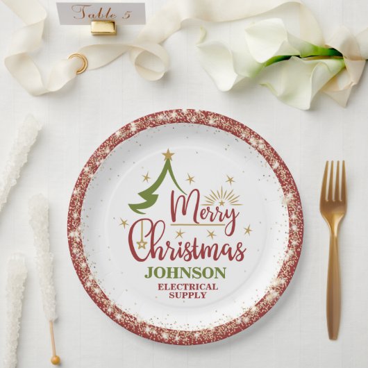 クリスマスオフィスパーティー ペーパープレート (ウェディング)