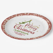 クリスマスオフィスパーティー ペーパープレート (アングル)