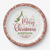 クリスマスオフィスパーティー ペーパープレート (正面)
