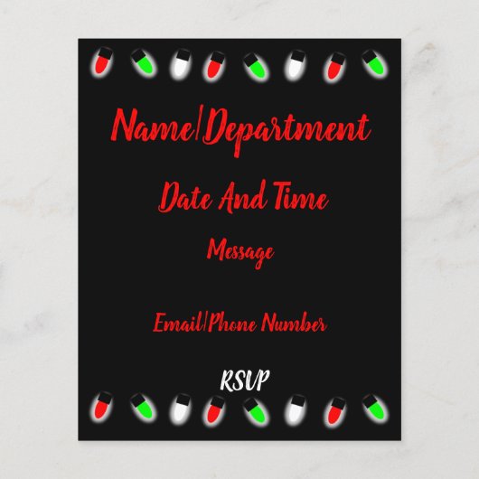 クリスマスオフィスパーティ招待チラシ チラシ (裏面)