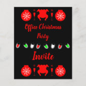 クリスマスオフィスパーティ招待チラシ チラシ (正面)