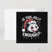 クリスマスオポッサムの皮肉：これで陽気なの？ シーズンカード (正面/裏面)