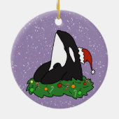 クリスマスオルカキラークジラ セラミックオーナメント (裏面)