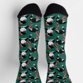 クリスマスオルカキラークジラ ソックス (上部)