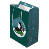 クリスマスオルカキラークジラ ミディアムペーパーバッグ (裏面アングル)