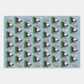クリスマスオルカキラークジラ ラッピングペーパーシート (正面3)