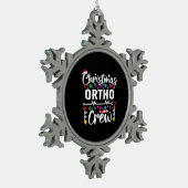 クリスマスオルソクルーナースドクターテックオルソペディ スノーフレークピューターオーナメント (左)