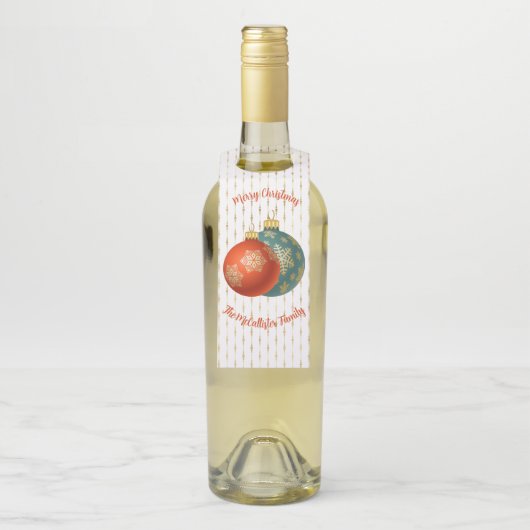 クリスマスオレンジオーナメント ボトルネックタグ (ボトル)