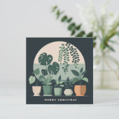 クリスマスオレンジグリーン鉢植え シーズンカード (スタンド正面)