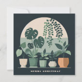 クリスマスオレンジグリーン鉢植え シーズンカード (正面)