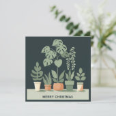 クリスマスオレンジグリーン鉢植え シーズンカード (スタンド正面)