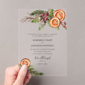 クリスマスオレンジスライスミスタントー結婚ズ アクリル招待状 (インサイチュ (ポータブル))