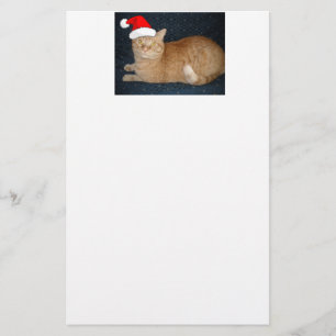 クリスマスオレンジタブビーキャット 便箋