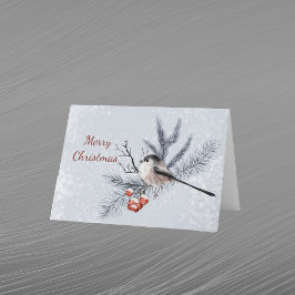 クリスマスオレンジベリーバードパインウォーター色 シーズンカード